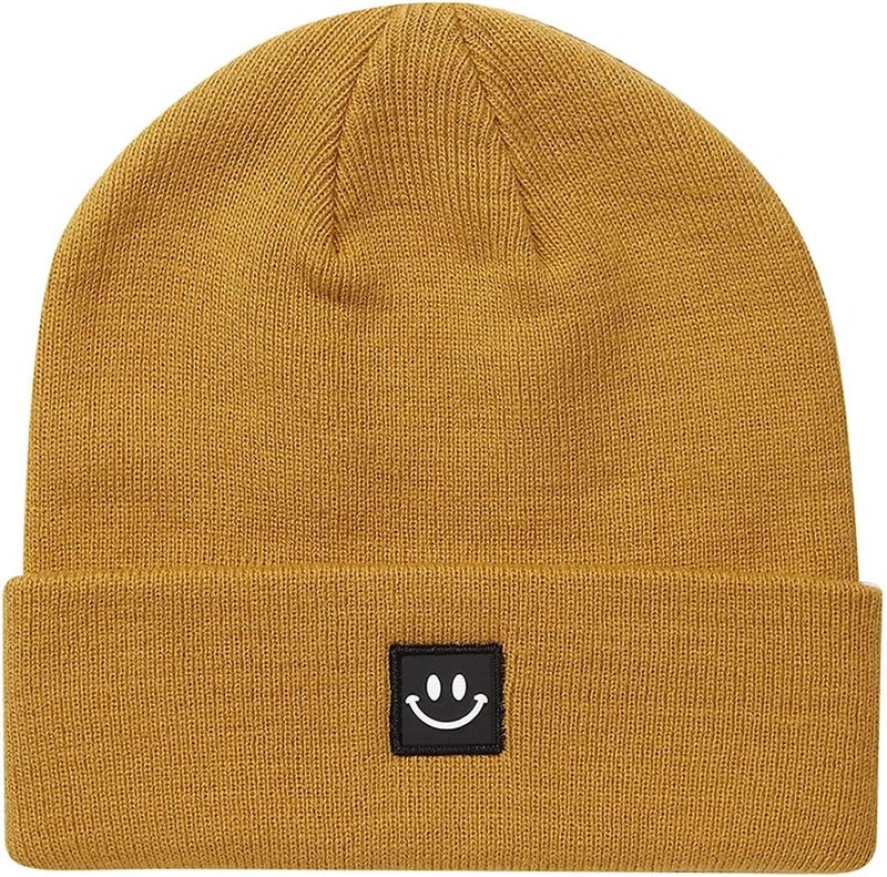 MaxNova Knit Beanie Hat with Smile Face for Men/Women - Image 1